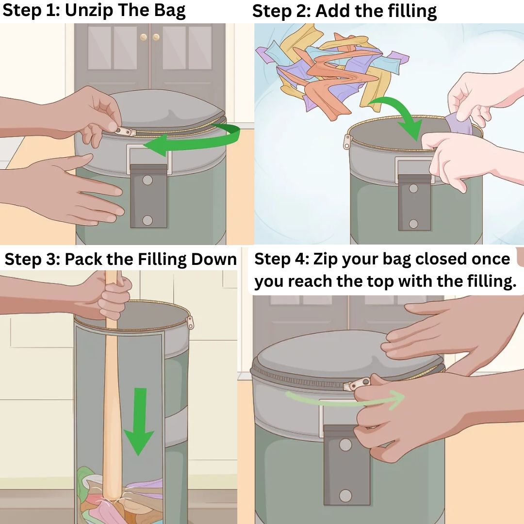 Unfilled Punch Bag With Filling Material