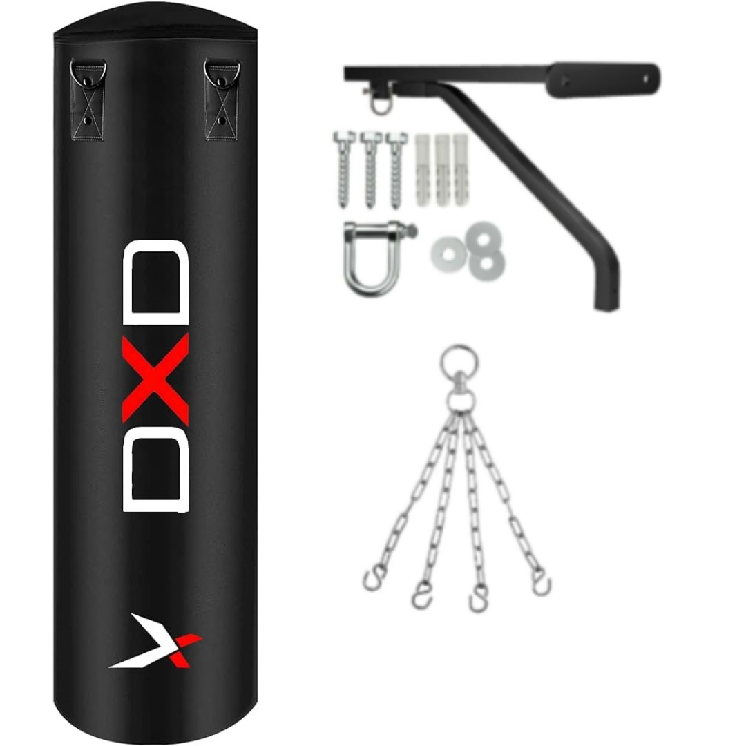 DXD Filled Punch Bag With Wall Bracket and Chain