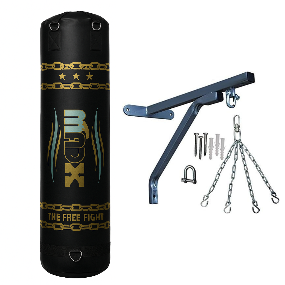 Madx Unfilled Punch Bag Black With Chain And Wall Bracket
