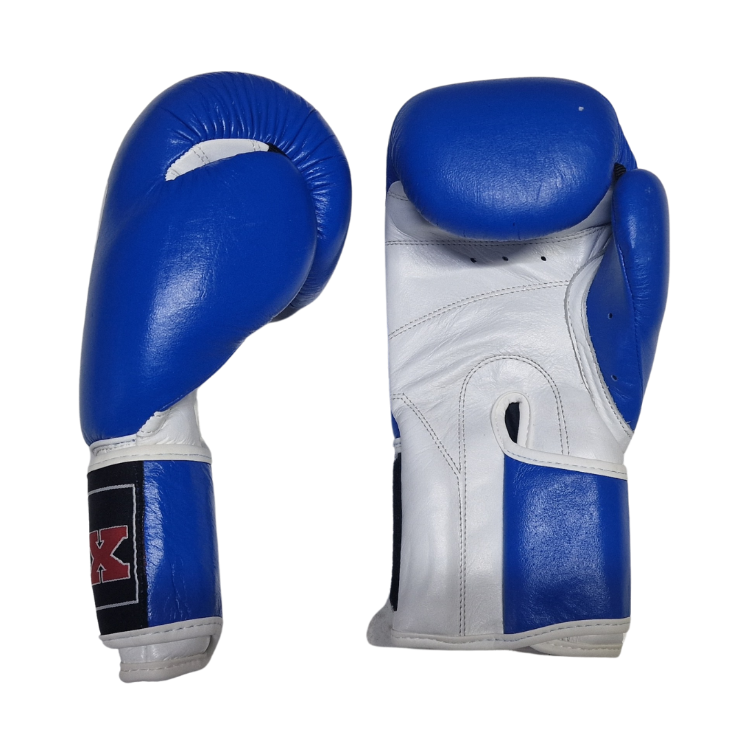 Madx Blue Leather Boxing Gloves