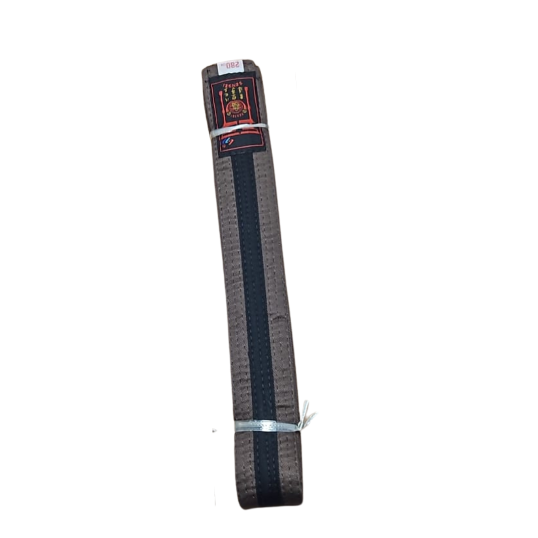 Brown Grading Belt with Black Stripe