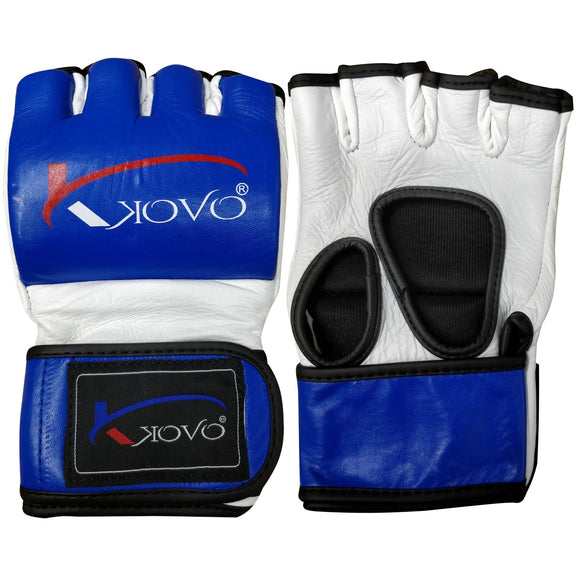 Kovo Leather MMA Boxing Gel Gloves Training