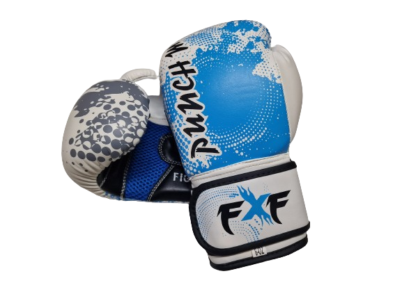 FXF Blue Kids 'Punch Me' Boxing Gloves