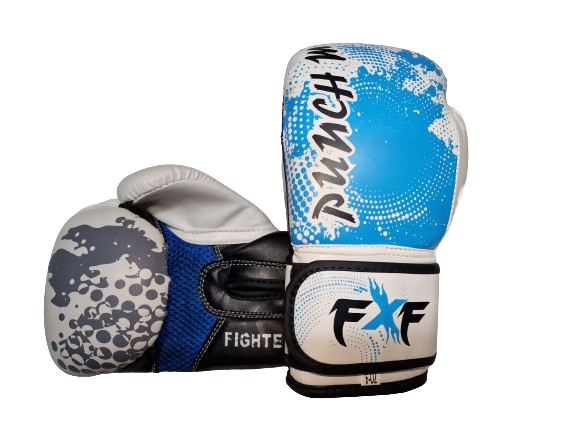 FXF Blue Kids 'Punch Me' Boxing Gloves