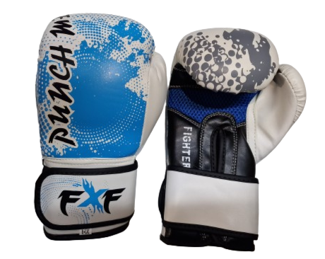 FXF Blue Kids 'Punch Me' Boxing Gloves