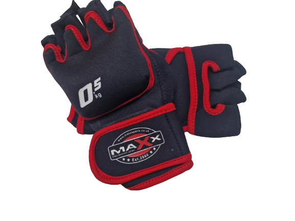 Maxx Weighted Gloves 0.5kg Black/Yellow