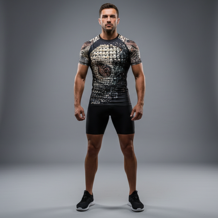 DXD Skull Rash Guard