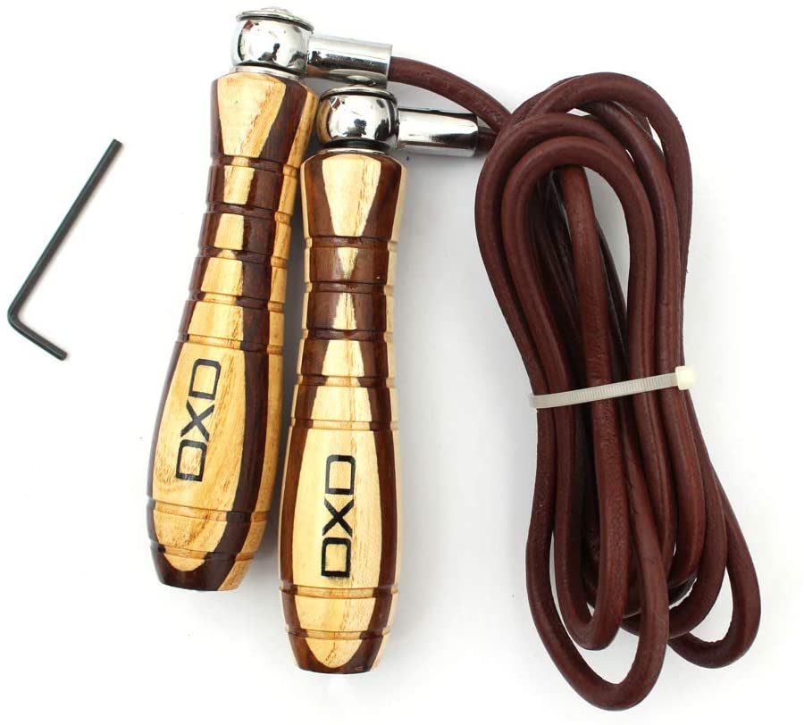 DXD Adjustable Leather Skipping Rope