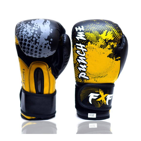 FXF yellow Kids 'Punch Me' Boxing Gloves