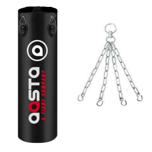 Aasta Original Unfilled Punch Bag  Black with Chain