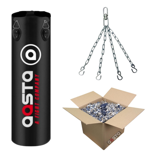 Unfilled Aasta Original Punch Bag Black  With Chain and Filling Material