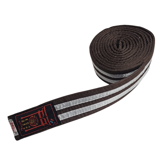 Black Grading Belt with light blue Stripes