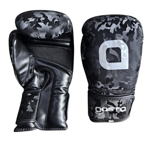 Aasta Black Pattern Boxing Gloves