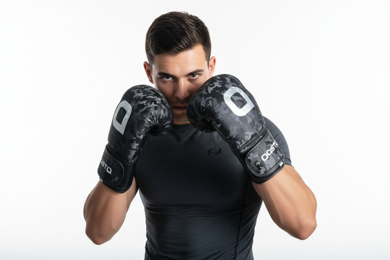 Aasta Black Pattern Boxing Gloves