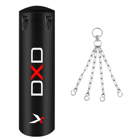 DXD Black Unfilled Punch Bag with Chain