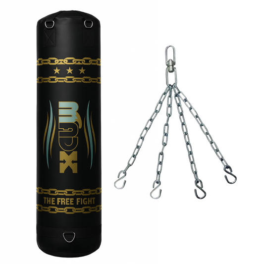Madx Filled Black Punch Bag With Chain
