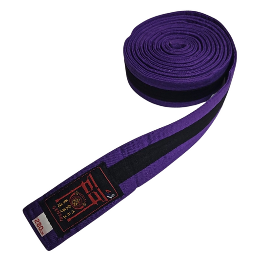 Purple Grading Belt with Black Stripe