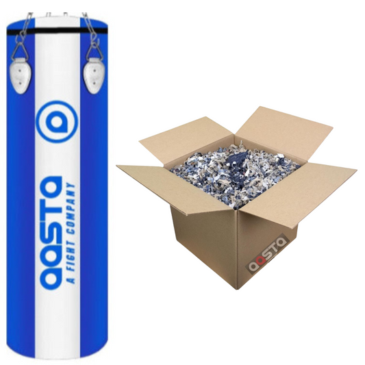Aasta Unfilled Punch Bag  Blue/White With Filling Material