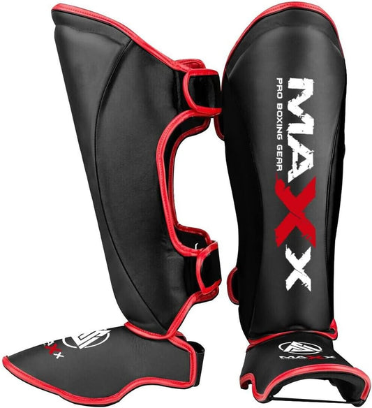 Maxx Maya Grain 'Red Trim' Shin In Steps for Adults