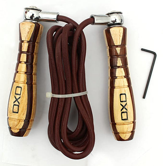 DXD Adjustable Leather Skipping Rope